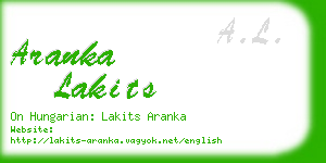 aranka lakits business card